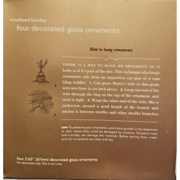 Vintage Martha Stewart Glass Ornaments 2002 Clear with TInsel Inside Crown Top - Picture 5 of 5